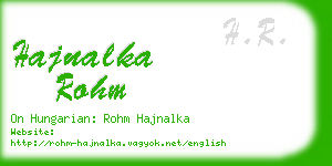 hajnalka rohm business card